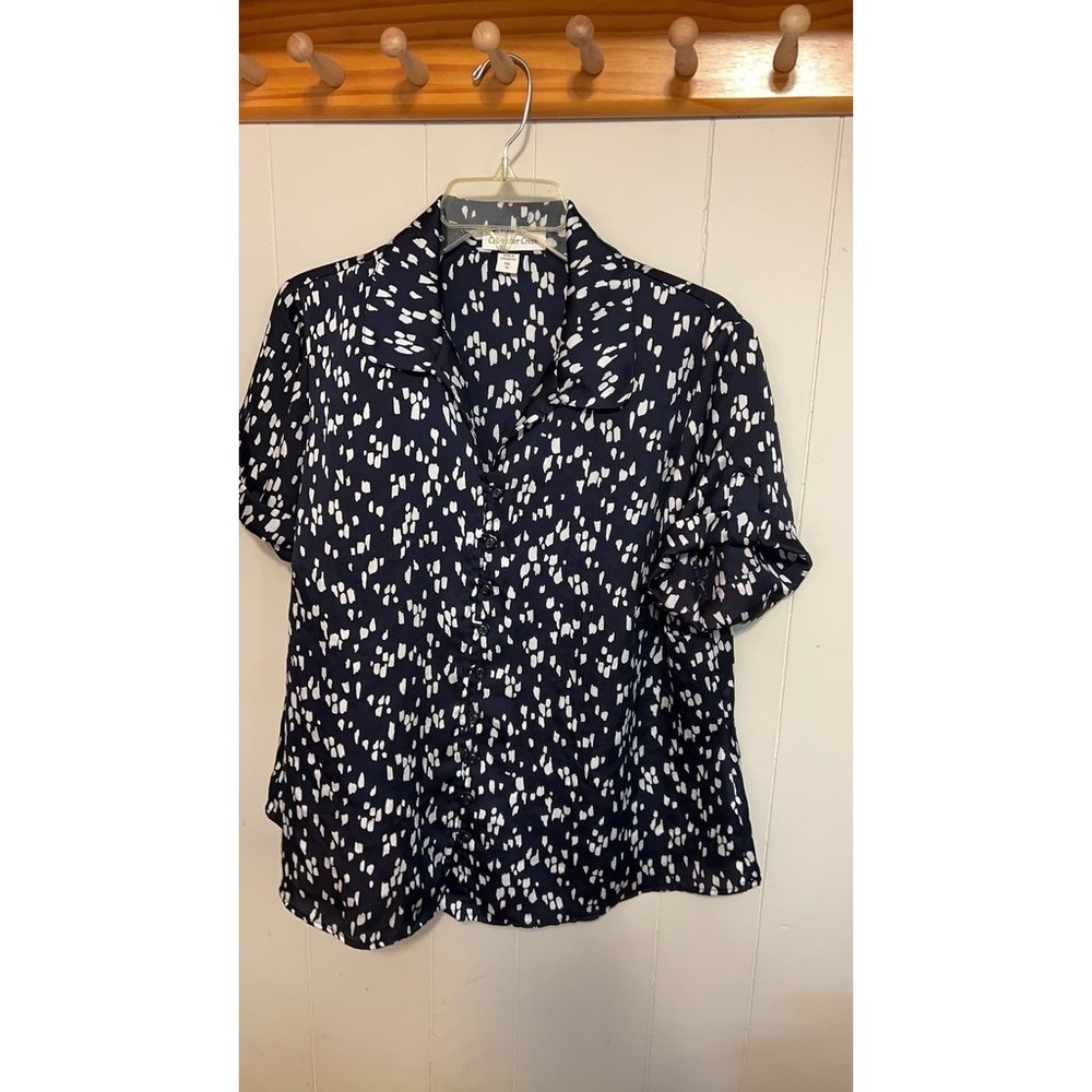 Coldwater Creek Women's Printed Short Sleeve Blouse